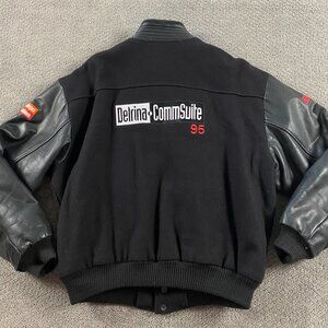 Vintage 90s Delrina CommSuite 95 Employee Jacket Men's XL Computer Software Tech